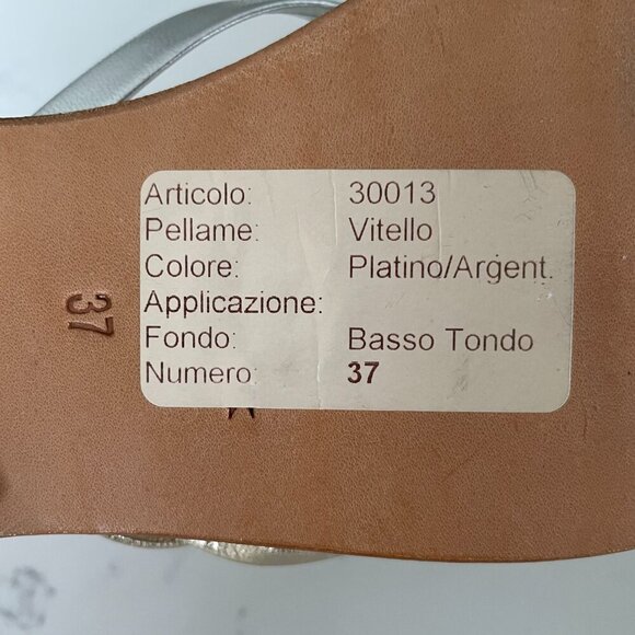 L' Artigiano delle Scarpe G. Barba Piano Di Sorrento Leather Slip On Sandals 37 - Picture 6 of 8